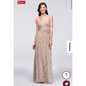 Embroidered Bridesmaid Dress